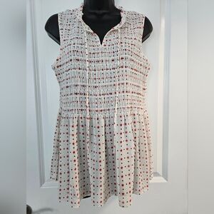 Sleeveless Top M Stars Print